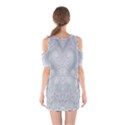 Ash Grey White Swirls Shoulder Cutout One Piece Dress View2