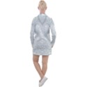 Ash Grey White Swirls Women s Long Sleeve Casual Dress View2