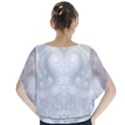 Ash Grey White Swirls Batwing Chiffon Blouse View2