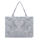 Ash Grey White Swirls Medium Tote Bag View1