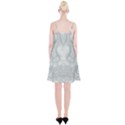 Ash Grey White Swirls Spaghetti Strap Velvet Dress View2