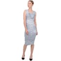 Ash Grey White Swirls Sleeveless Pencil Dress View3