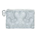 Ash Grey White Swirls Canvas Cosmetic Bag (Large) View1