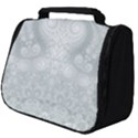 Ash Grey White Swirls Full Print Travel Pouch (Big) View1