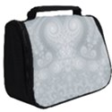 Ash Grey White Swirls Full Print Travel Pouch (Big) View2