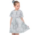 Ash Grey White Swirls Kids  Sailor Dress View1