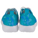 Aqua Blue Floral Print Kids  Lightweight Sports Shoes View4