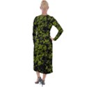 Nature Dark Camo Print Velvet Maxi Wrap Dress View2