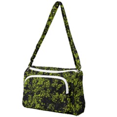 Nature Dark Camo Print Front Pocket Crossbody Bag by dflcprintsclothing