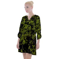 Nature Dark Camo Print Open Neck Shift Dress by dflcprintsclothing