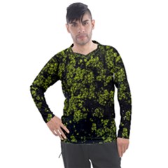 Nature Dark Camo Print Men s Pique Long Sleeve Tee