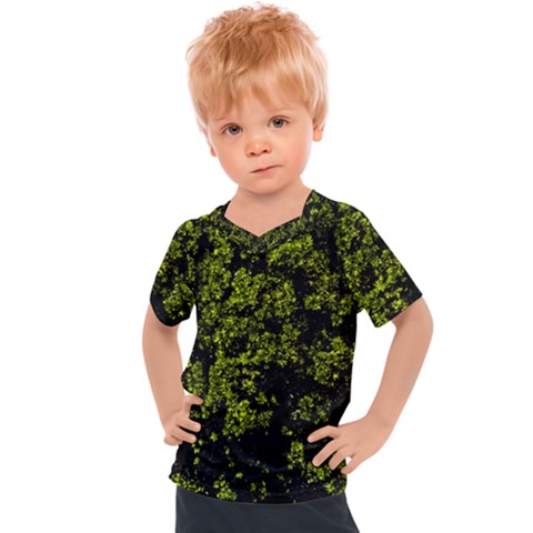 Nature Dark Camo Print Kids  Sports Tee by dflcprintsclothing