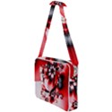 Abstract Red Black Floral Print Cross Body Office Bag View1