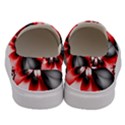 Abstract Red Black Floral Print Men s Canvas Slip Ons View4