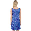 Cornflower Blue Floral Print Sleeveless Satin Nightdress View2