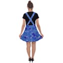 Cornflower Blue Floral Print Velvet Suspender Skater Skirt View2