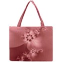 Coral Pink Floral Print Mini Tote Bag View1