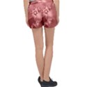 Coral Pink Floral Print Velour Lounge Shorts View2