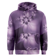 Royal Purple Floral Print Men s Core Hoodie by SpinnyChairDesigns