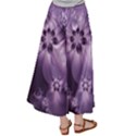 Royal Purple Floral Print Satin Palazzo Pants View2