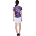 Royal Purple Floral Print Women s Sports Top View2