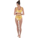 Saffron Yellow Floral Print Bandaged Up Bikini Set  View2