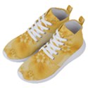 Saffron Yellow Floral Print Women s Lightweight High Top Sneakers View2