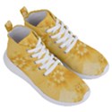 Saffron Yellow Floral Print Women s Lightweight High Top Sneakers View3