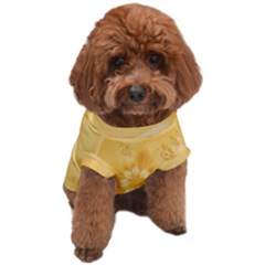 Saffron Yellow Floral Print Dog T-shirt