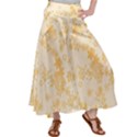 Yellow Flowers Floral Print Satin Palazzo Pants View1