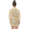 Yellow Flowers Floral Print Half Sleeve Chiffon Kimono View2