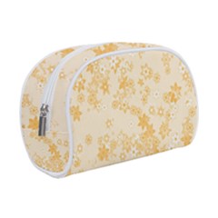 Yellow Flowers Floral Print Makeup Case (small) by SpinnyChairDesigns