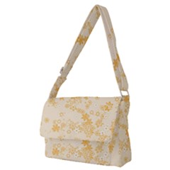 Yellow Flowers Floral Print Full Print Messenger Bag (m) by SpinnyChairDesigns