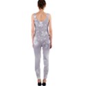 Pale Mauve White Flowers One Piece Catsuit View2