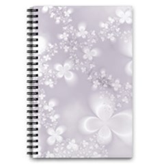 Pale Mauve White Flowers 5 5  X 8 5  Notebook by SpinnyChairDesigns