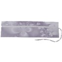 Pale Mauve White Flowers Roll Up Canvas Pencil Holder (L) View2