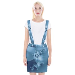 Steel Blue Flowers Braces Suspender Skirt by SpinnyChairDesigns