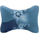 Steel Blue Flowers Seat Head Rest Cushion View1