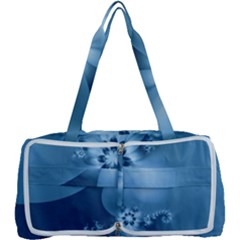 Steel Blue Flowers Multi Function Bag by SpinnyChairDesigns