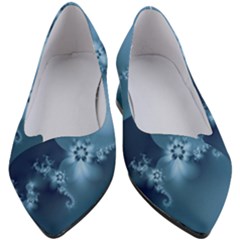 Steel Blue Flowers Women s Block Heels  by SpinnyChairDesigns