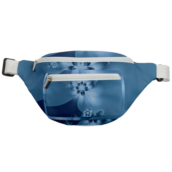 Steel Blue Flowers Fanny Pack