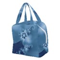 Steel Blue Flowers Boxy Hand Bag View2