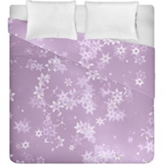 Lavender And White Flowers Duvet Cover Double Side (king Size) by SpinnyChairDesigns