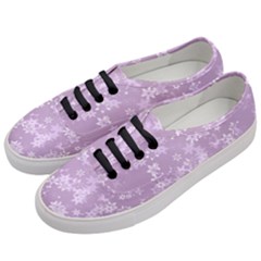 Lavender And White Flowers Women s Classic Low Top Sneakers by SpinnyChairDesigns