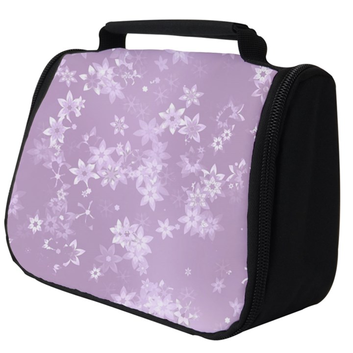 Lavender and White Flowers Full Print Travel Pouch (Big)