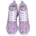 Lavender and White Flowers Women s Lightweight High Top Sneakers View1