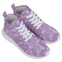 Lavender and White Flowers Women s Lightweight High Top Sneakers View3