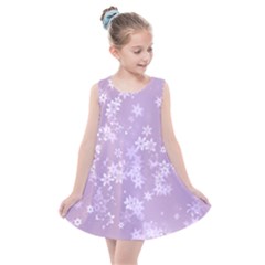 Lavender And White Flowers Kids  Summer Dress by SpinnyChairDesigns