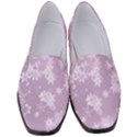 Lavender and White Flowers Women s Classic Loafer Heels View1