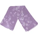 Lavender and White Flowers Long Sheer Chiffon Scarf  View3